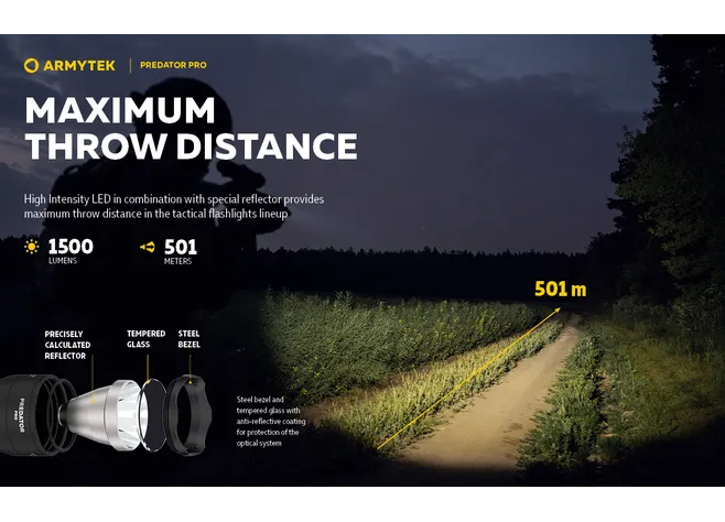 Ліхтар Armytek Predator Pro Magnet USB White V. 3.5 Фото 2